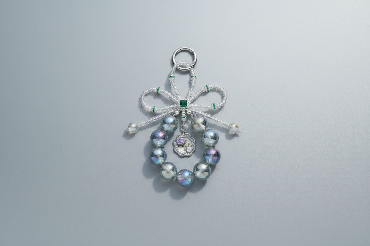 Phone Charm Light Gray Background
